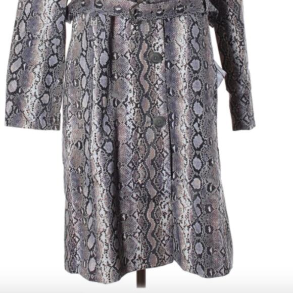 Michael Kors trench coat L purple snake print - LARGE - Picture 8 of 14
